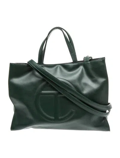 Pre-owned Telfar Vegan Leather Tote In Green