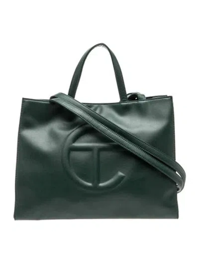 Pre-owned Telfar Vegan Leather Tote In Green