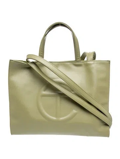 Pre-owned Telfar Vegan Leather Tote In Green