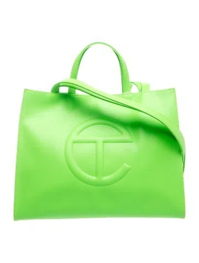 Pre-owned Telfar Vegan Leather Tote In Green