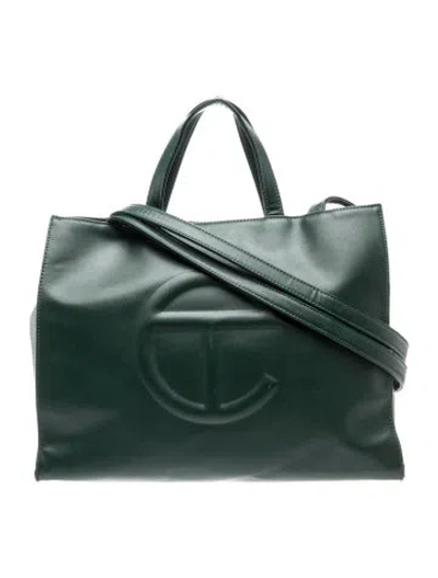 Pre-owned Telfar Vegan Leather Tote In Green
