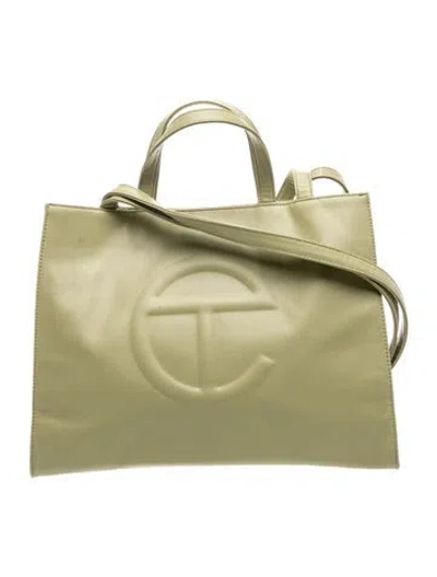 Pre-owned Telfar Vegan Leather Tote In Green