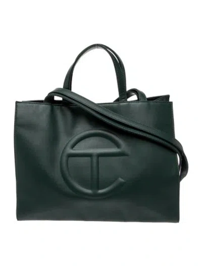 Pre-owned Telfar Vegan Leather Tote In Green