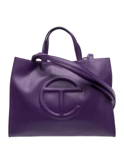 Pre-owned Telfar Vegan Leather Tote Large In Purple