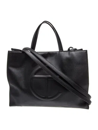 Pre-owned Telfar Vegan Leather Tote Medium In Black