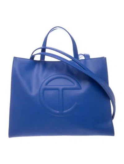 Pre-owned Telfar Vegan Leather Tote Medium In Blue