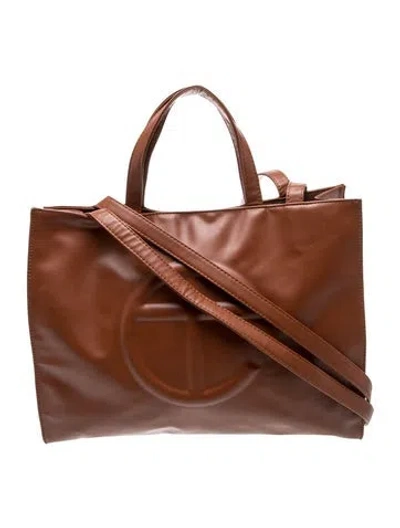 Pre-owned Telfar Vegan Leather Tote Medium In Brown