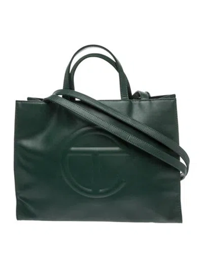 Pre-owned Telfar Vegan Leather Tote Medium In Green