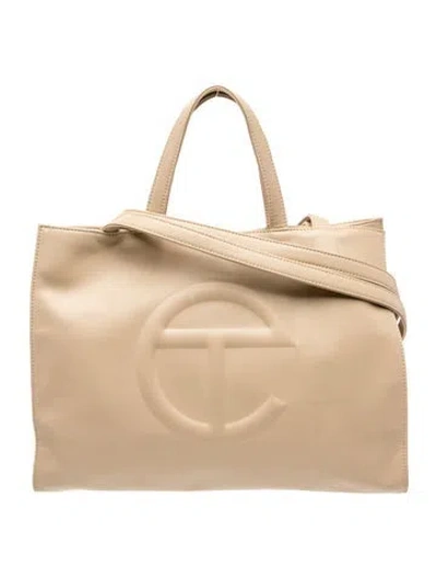 Pre-owned Telfar Vegan Leather Tote Medium In Neutrals