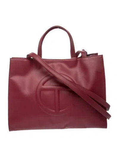 Pre-owned Telfar Vegan Leather Tote Medium W/ Tags In Burgundy