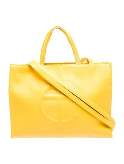 Pre-owned Telfar Vegan Leather Tote Medium In Yellow