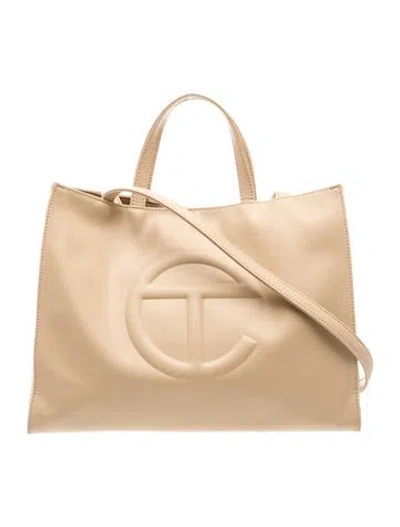 Pre-owned Telfar Vegan Leather Tote In Neutral