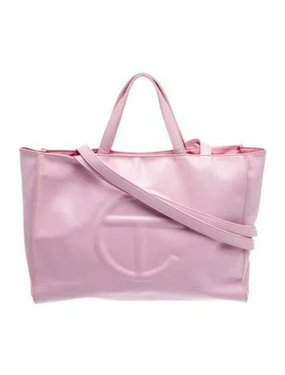 Pre-owned Telfar Vegan Leather Tote In Pink
