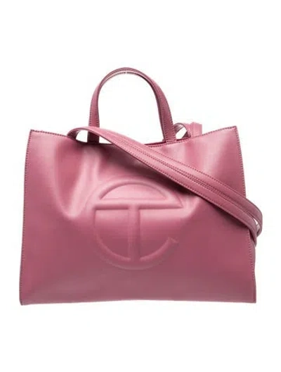 Pre-owned Telfar Vegan Leather Tote In Pink