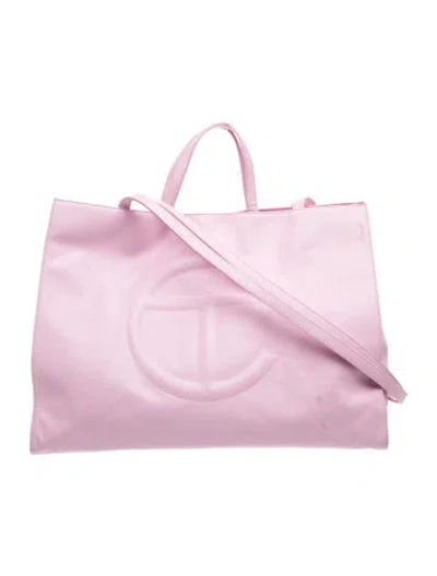 Pre-owned Telfar Vegan Leather Tote In Pink