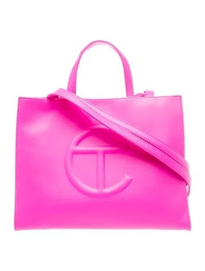 Pre-owned Telfar Vegan Leather Tote In Pink