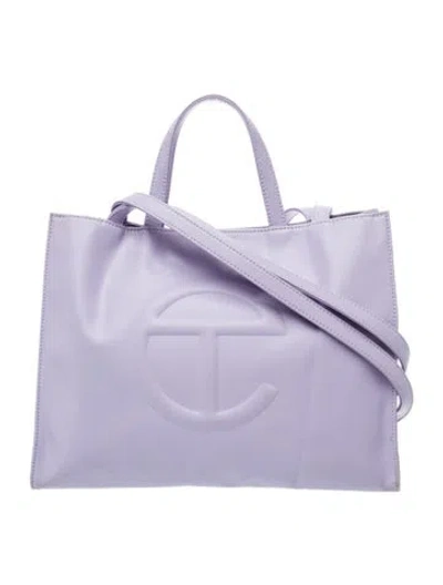 Pre-owned Telfar Vegan Leather Tote In Purple