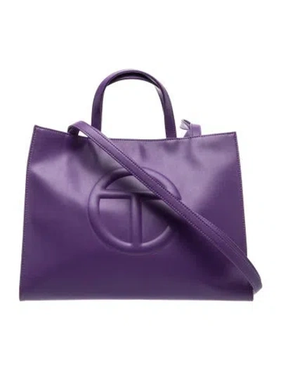 Pre-owned Telfar Vegan Leather Tote In Purple