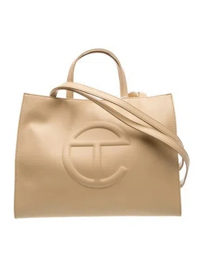 Pre-owned Telfar Vegan Leather Tote W/ Tags In Neutrals