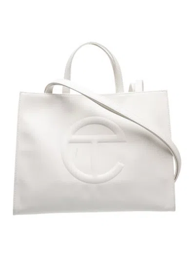 Pre-owned Telfar Vegan Leather Tote In White