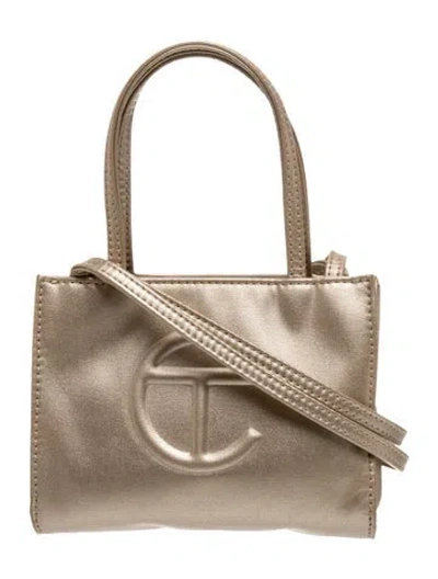 Pre-owned Telfar Vegan Leather Vegan Leather Shopping In Gold/metallic