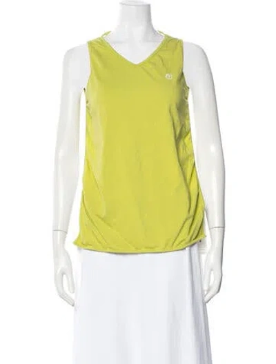 Pre-owned Telfar V-neck Sleeveless Top In Green