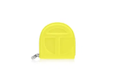 Pre-owned Telfar Wallet In Highlighter Yellow