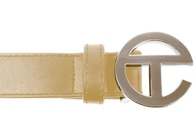 Pre-owned Telfar Women's  Logo Belt In Cream