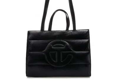Pre-owned Telfar Women's  X Moose Knuckles Puff Shopper Tote Medium In Black
