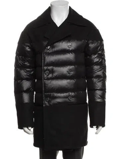 Pre-owned Telfar Wool Peacoat In Black
