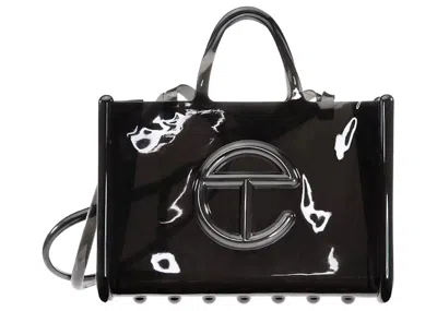 Pre-owned Telfar X Melissa Large Jelly Shopper In Black
