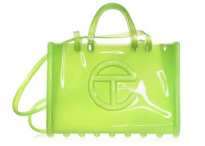Pre-owned Telfar X Melissa Large Jelly Shopper In Green
