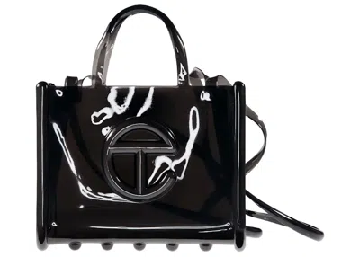 Pre-owned Telfar X Melissa Medium Jelly Shopper In Black