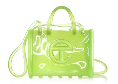 Pre-owned Telfar X Melissa Medium Jelly Shopper In Green