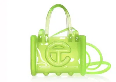 Pre-owned Telfar X Melissa Small Jelly Shopper In Green