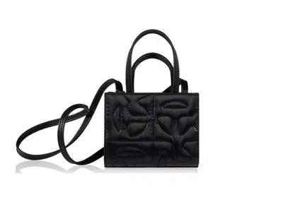 Pre-owned Telfar X Moose Knuckles Quilted Small Shopper In Black
