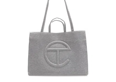 Pre-owned Telfar X Ugg Fleece Shopping Bag Large In Heather Grey
