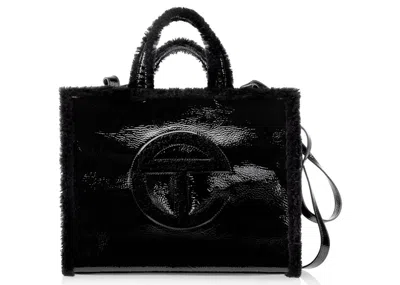 Pre-owned Telfar X Ugg Medium Shopper Crinkle In Black