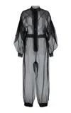 Temily Olivia Sheer Silk-organza Jumpsuit