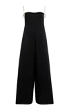 Temily Exclusive Summer Bones Roller Silk-satin Jumpsuit