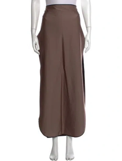 Pre-owned Temily Long Skirt W/ Tags In Brown