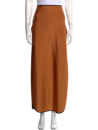 Pre-owned Temily Long Skirt W/ Tags In Orange