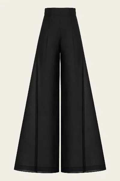 Temily Matador Corseted Trouser In Obsidian In Black