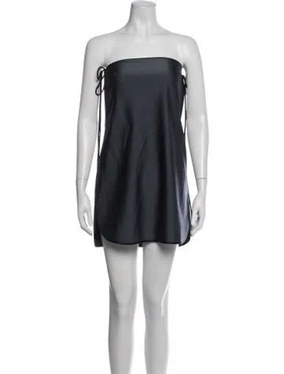 Pre-owned Temily Strapless Mini Dress W/ Tags In Blue