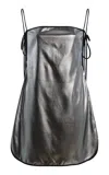 Temily Summer Bones Foiled Silk Mini Dress In Multi