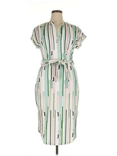 Pre-owned Temofon Casual Dress In Green