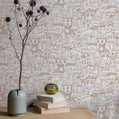 Tempaper Amalfi Peel & Stick Wallpaper In Gray