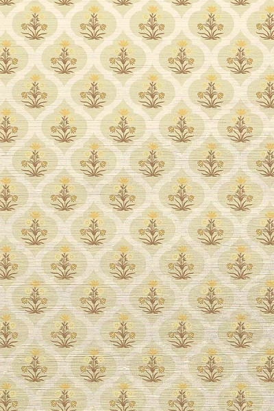 Tempaper & Co. Ogee Garden Printed Grasscloth Wallpaper
