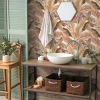 Tempaper Bahama Palm Peel & Stick Wallpaper In Brown