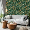 Tempaper Birds Of Paradise Peel & Stick Wallpaper In Green